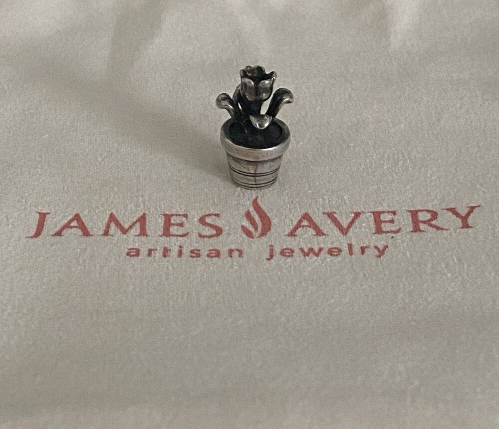 NWT James Avery Retired Tulip Flower Pot Charm